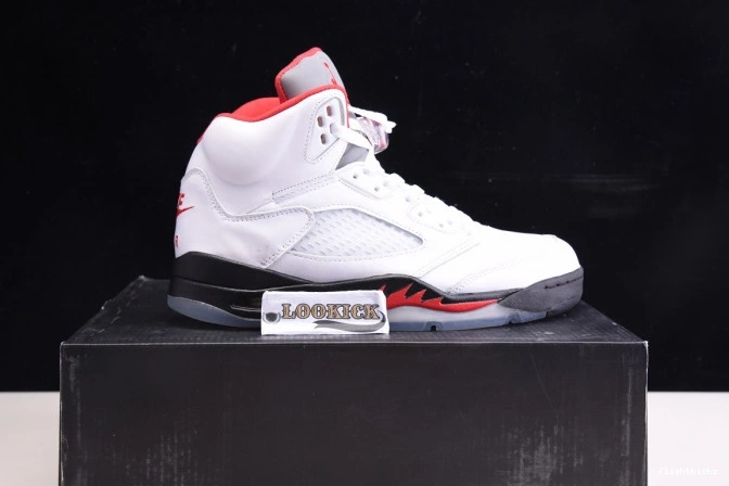 (2020) Red Silver 5 Air Tongue Jordan Retro Fire DA1911-102 1209